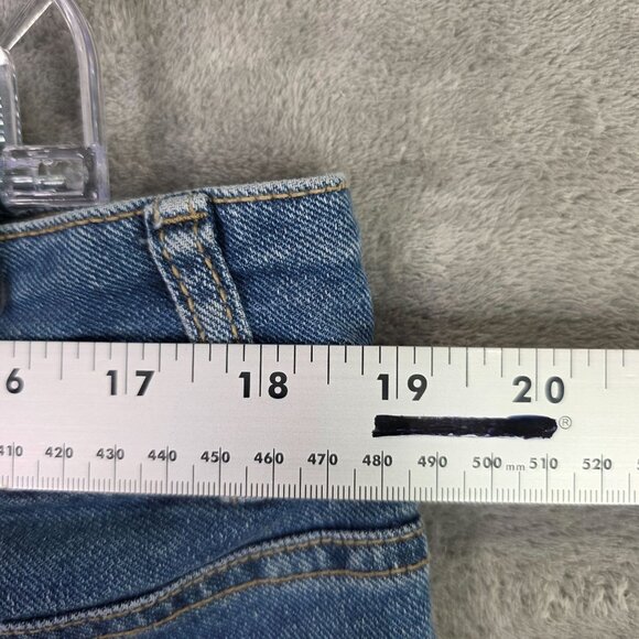 Womens Style & Co Distressed Blue Denim Capri Jeans Rolled Cuff Stretch Size 16W - Picture 6 of 10